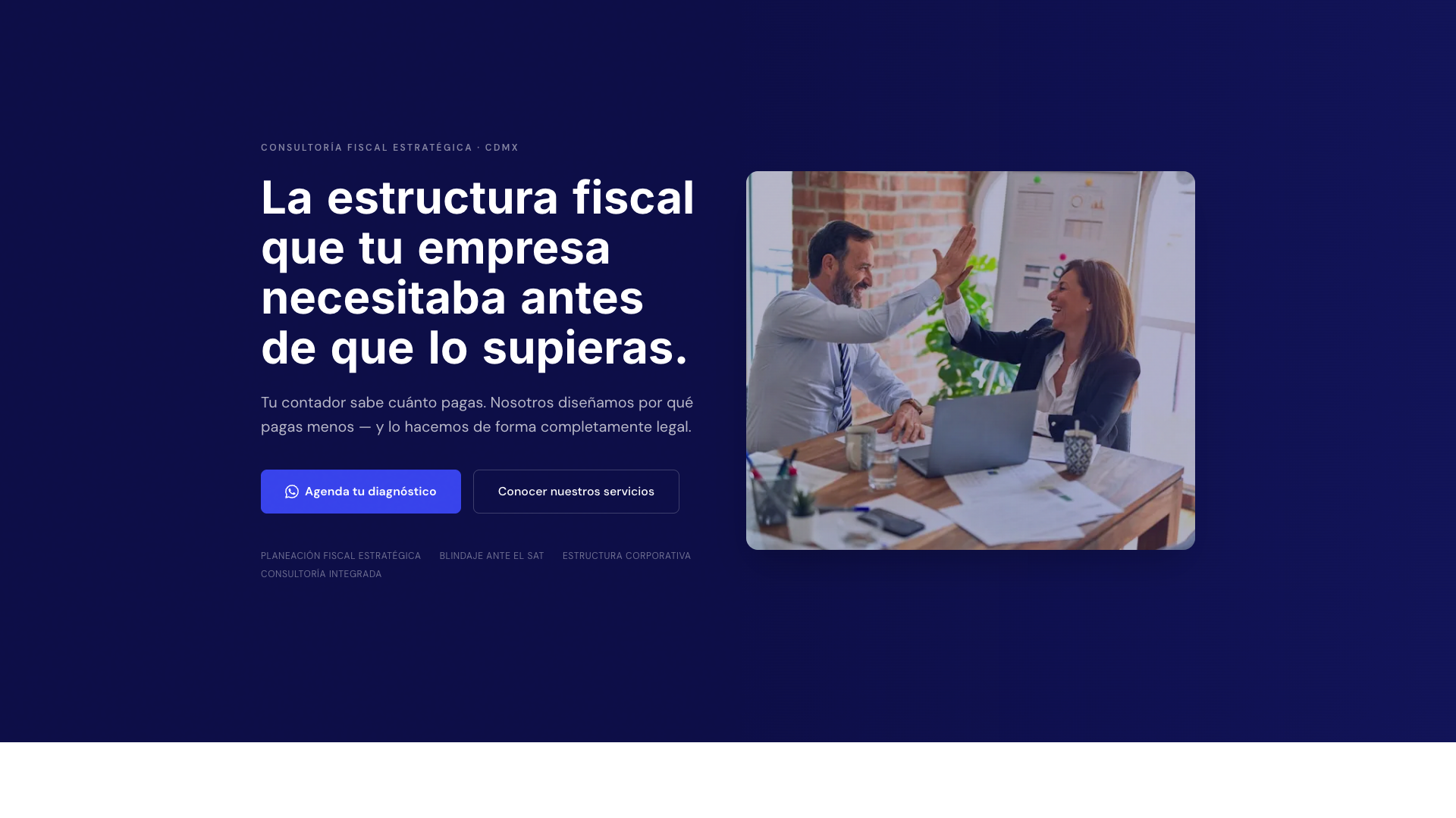 Praxium — Sitio web premium de consultoría fiscal estratégica en CDMX